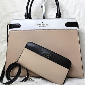 NWT kate spade 2 Set LG 3in1 Purse Bag + Wallet